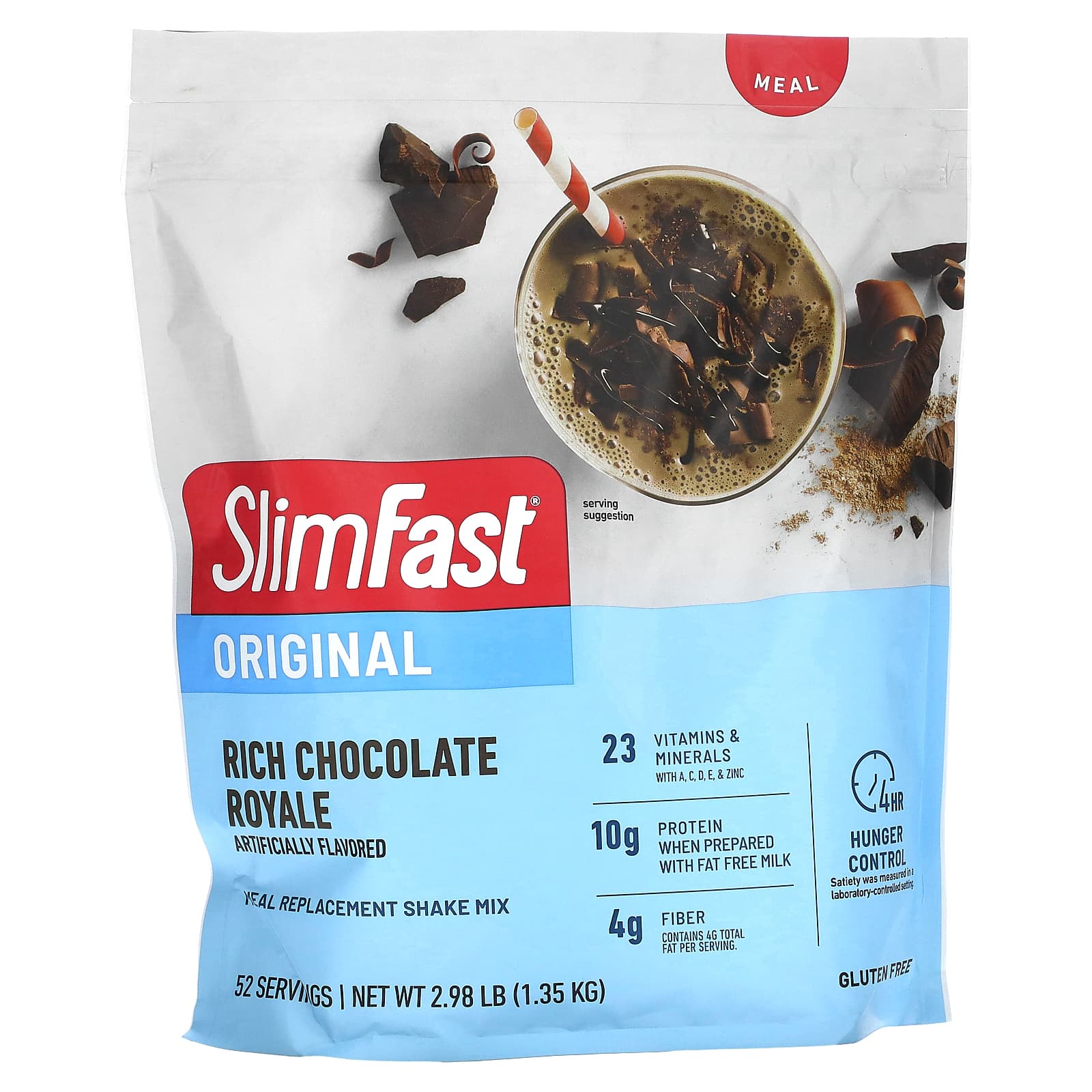 

Original, Meal Replacement Shake Mix, Rich Chocolate Royale, 1.35Kg(2.98Lb)