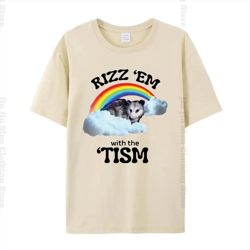 Sbal ho s tím Tism tričkem Autismus Vtipný Meme s vačicí Autistický dárek Trička 100% bavlna Unisex Ležérní tričko s kulatým výstřihem Oversized