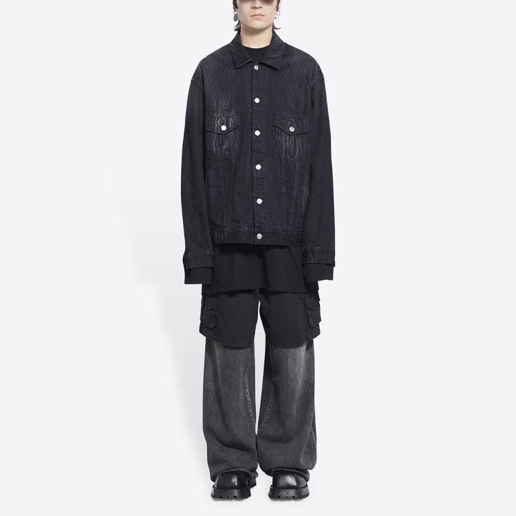 Balenciaga Paris Oversized Denim Jacket 690198TBP479034