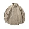 Japanese Retro Pure Cotton Plaid Shirt for Men, Long-Sleeved, New Autumn Style, Loose Casual Shirt, Artistic Hong Kong Style Jacket, Trendy