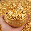 100PCS Gold Miniature Gold Ingots Luck Charms Dollhouse Accessories  Desktop Ornament