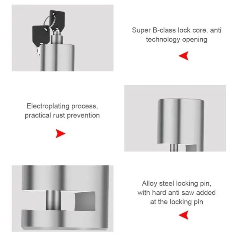 Security Motorcycle Disc Brake Lock Waterproof Anti Prying Anti-theft Wheel Lock Aluminium Alloy Rust-proof Portable Disk Locks