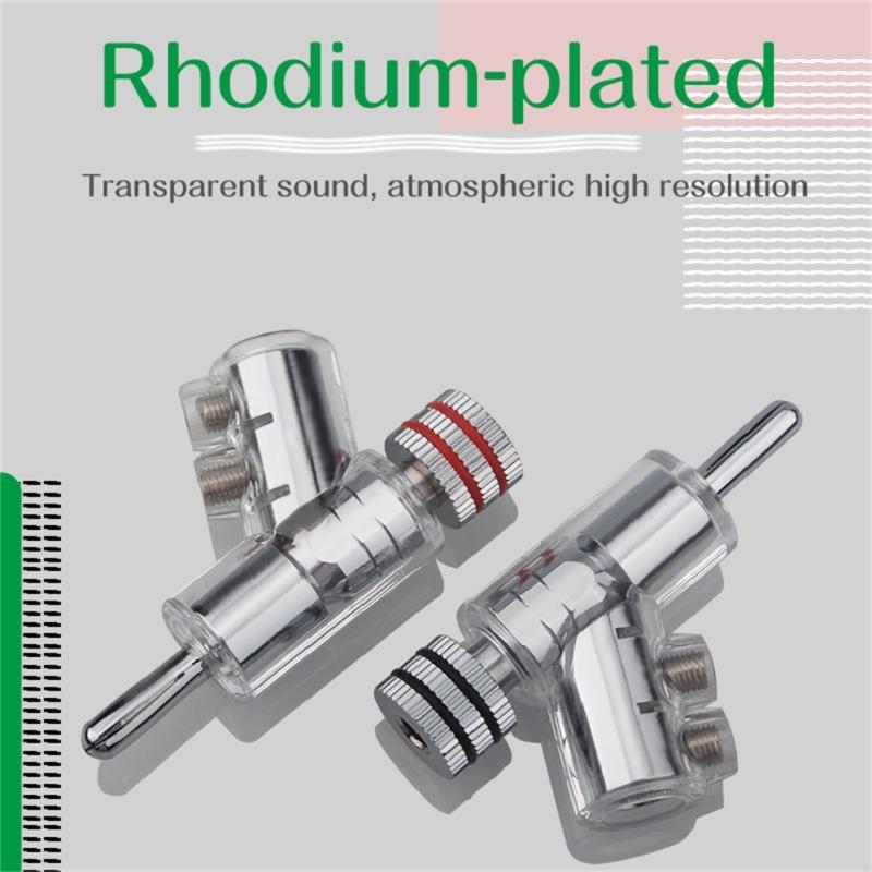 Lockable Banana Head Auditory Connectors Plugs for Hifi Sound and Professional Setups