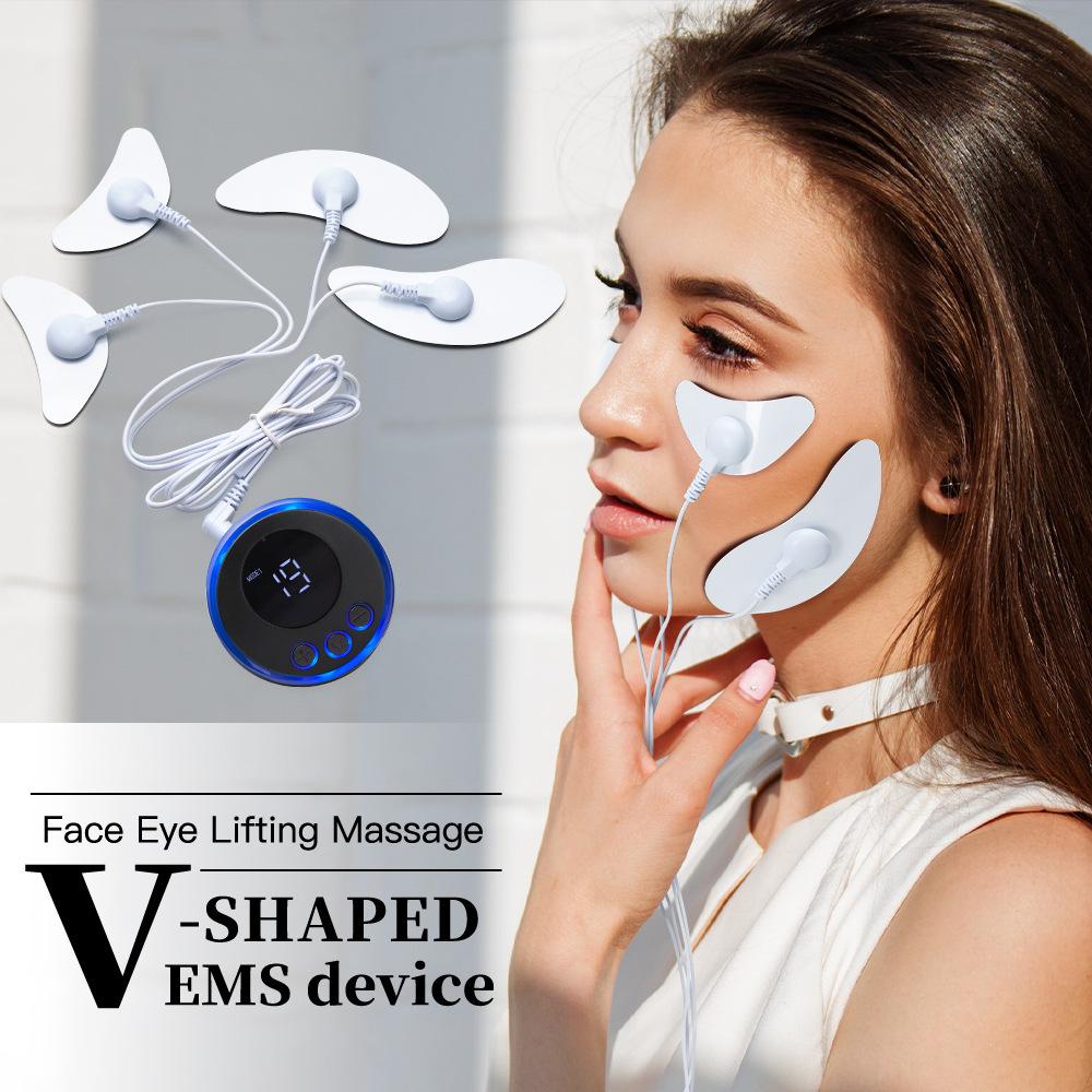 Crescent EMS Facial Massager: V-Shape Wrinkle Remover with Remote
