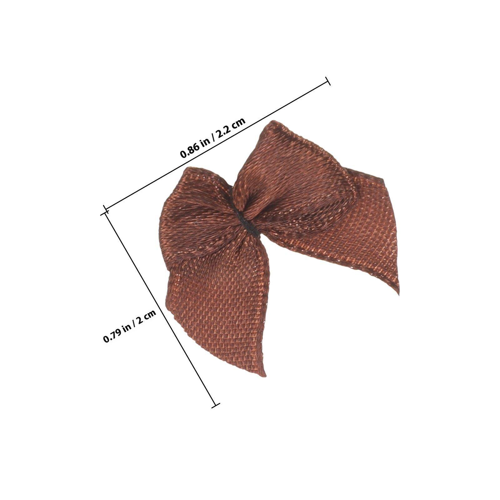 

100Pcs Bowknot Hair Bows Small Ribbon Flowers Premium Handmade Accessories for Birthday Shower Gift Craft Ornaments кофейный