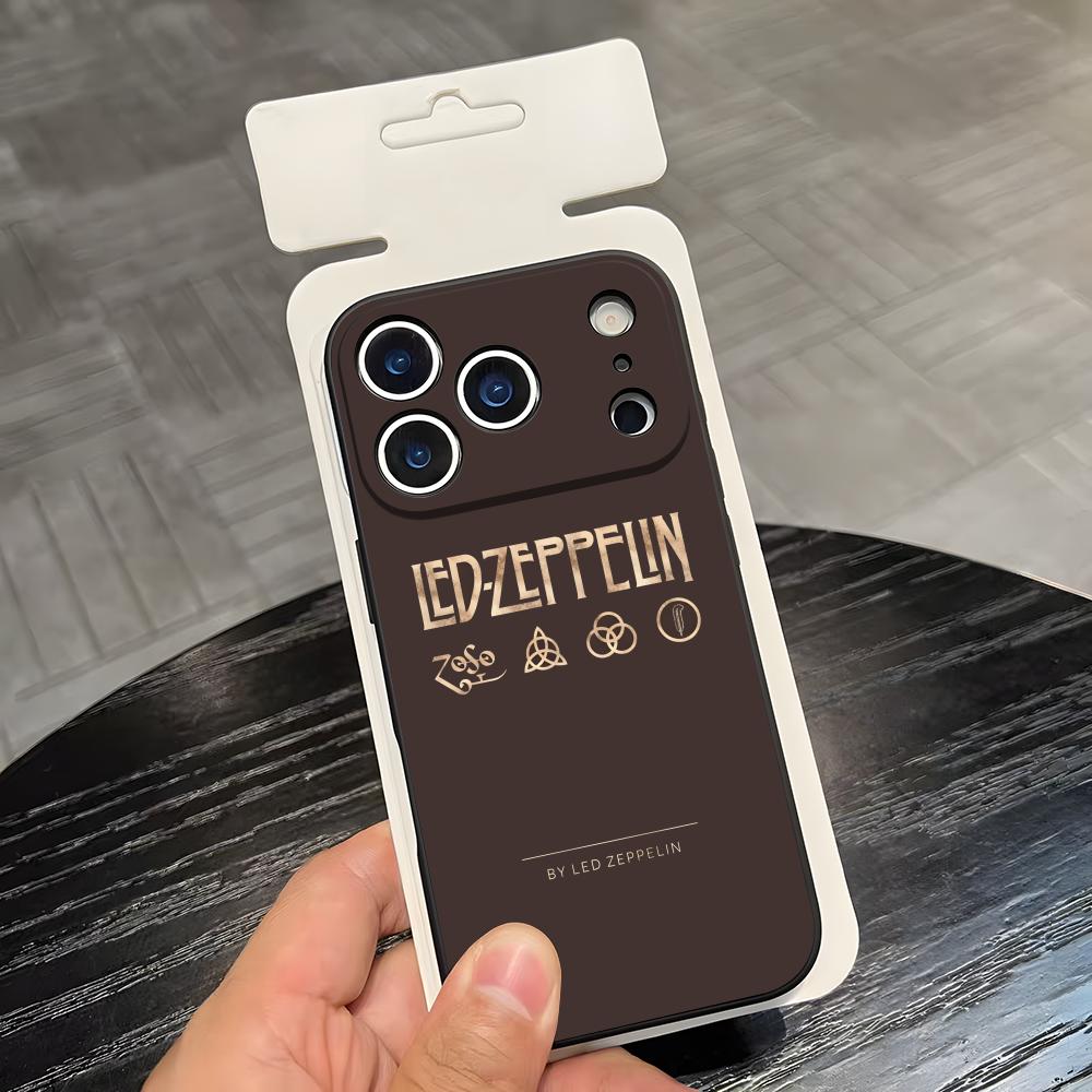 

EPC Cool L-Led Band Z-Zeppelin Phone Case For IPhone 17 Air 16 E Pro Max 15 14 13 Mini 12 Pro 11 Max Plus Black Soft Shell iPhone 14