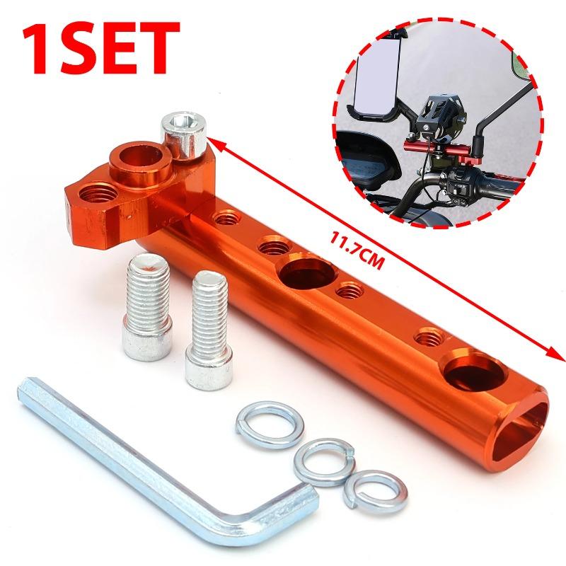 Suporte Extensor Multifuncional de Alumínio para Espelho Retrovisor de Motocicleta, Scooter, ATV, Suporte para Holofote, Suporte para Celular