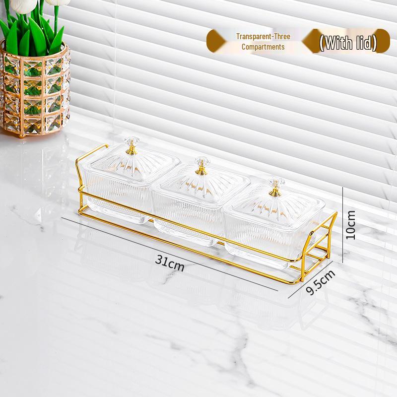 Creative Fruit and Snack Storage Platter with Nut Compartments for Home, Bar, and Living Room