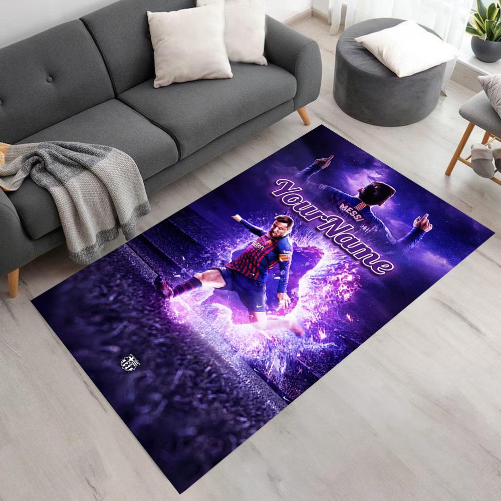 Messi Customizable Name Area Rug Suitable for Bedrooms Kitchen Decorate Room Living Rooms Anti-slip Rug Decorate Offices Spiritual Gift