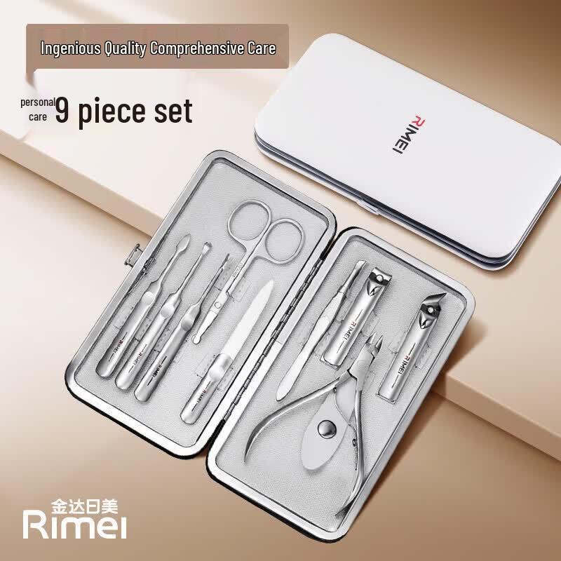 Jinda Rimei 9-Piece Stainless Steel Manicure & Pedicure Set