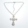 Punk Style Cross Pendant Necklace For Women With Electroplated Alloy Jewelry