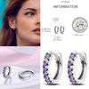 2024 Earrings For Women 925 Sterling Silver Colorful Double Hoop Earrings  Fashion Birthday Party Wedding Engagement Jewelry