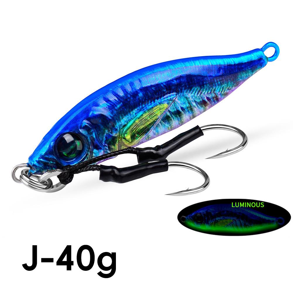 1PC 30/40G 3D Printed Iron Plate Lure Bait Bionic Fish Scale Coating Fluorescent Long-Range Metal Bait For Bass And Mandarin Fish