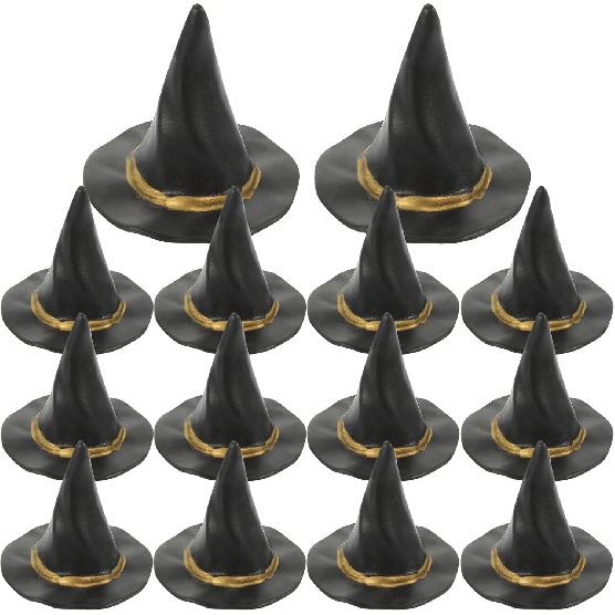 Bottle Witch Hat Toppers 24PCS Miniature, Witch, Halloween & Mini Doll House Decor