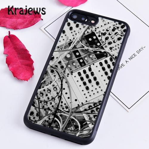 Krajews Vintage Synth Synthesizer Moog Phone Case For iPhone 17 Air 16 15 14 Plus 11 12 13 Pro Max Cover Coque