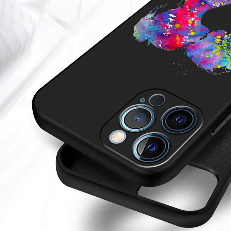 Case for Apple iPhone 11 XR XS X 13 Pro Max 14 Plus 12 Mini SE 7 8 6S 11pro 6 Black Brown Hair Girl TPU Soft Shockproof Cover