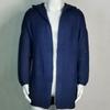 Men's Solid Color Hooded Turtleneck Knit Cardigan, Long Sleeve Open Front Sweater Coat, Fall Winter Casual Outerwear