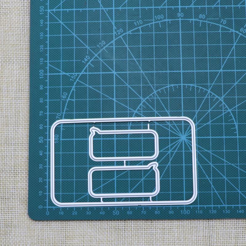 

Рамка мобильного телефона Диалоговое окно Металлические штампы для резки для скрапбукинга Тиснение DIY Бумажные открытки серебряный