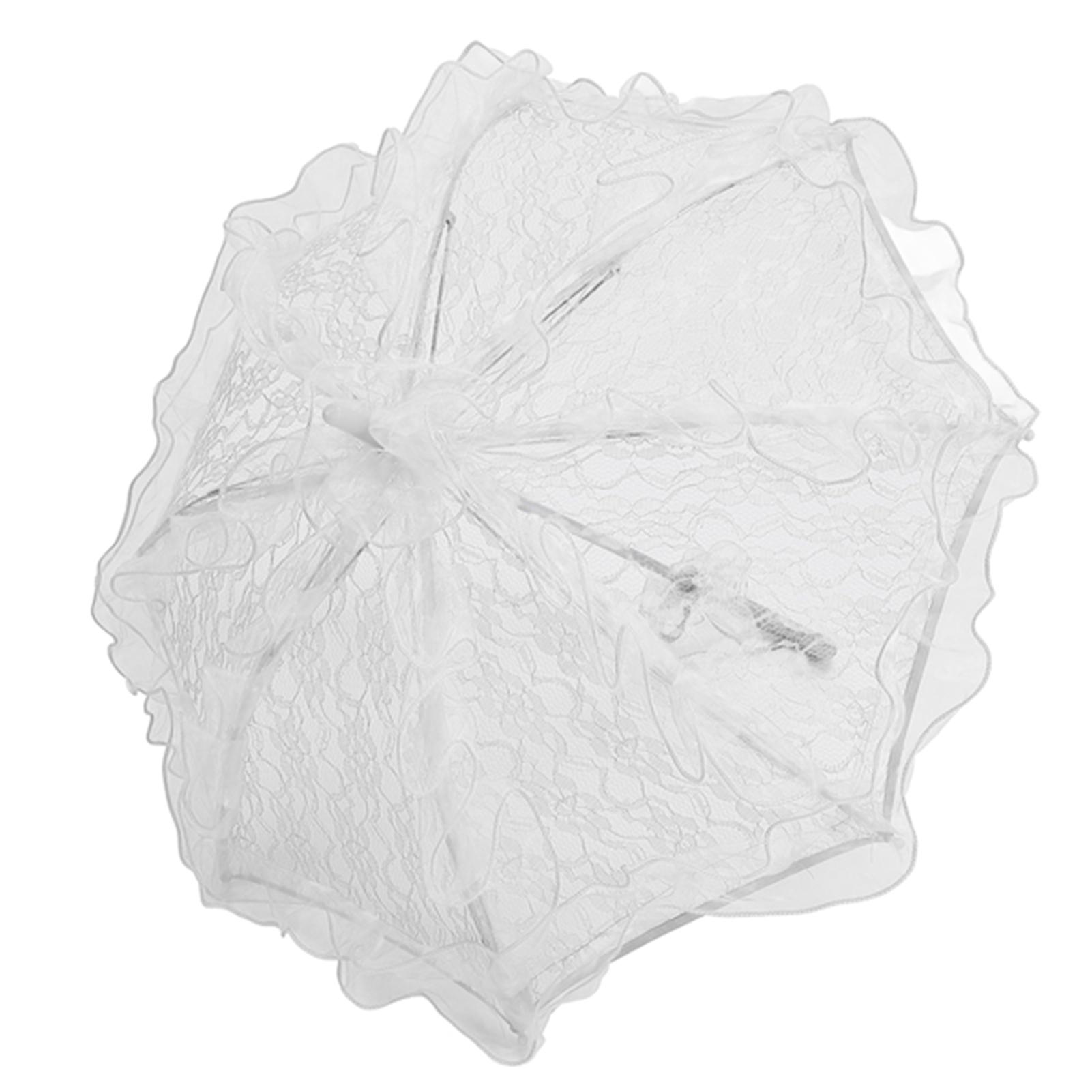 

Кружевной зонтик ручной работы, свадебный кружевной зонтик, элегантный декоративный кружевной зонтик, фото White