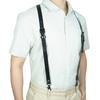 wide thin cowhide leather fashionable snap hook [Lawevan] Men's Y-shaped suspenders, 20mm, double-layered belt, soft, suspenders, leather,