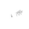 Penguin Bull Resin Sculpture Collectible Figurine Decorative Ornament Modern Abstract Animal Statue