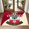 Southampton Football Design Crystal Velvet Rug Soft Decorative Mat for Bedroom Entrance