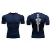 Men's Short-Sleeve Compression Quick-Dry T-Shirts Suitable for Gym Workouts Running Breathable Stretchy Moisture-Wicking Sweatshirt Elastic Top