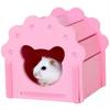 DIY Wooden House Shape Sleeping Nest Toy for Hamster Pet