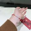 Adjustable Bracelet with Freshwater Pearl, S925 Silver Spacer, Hand-woven Red String, 4-5mm Round Beads