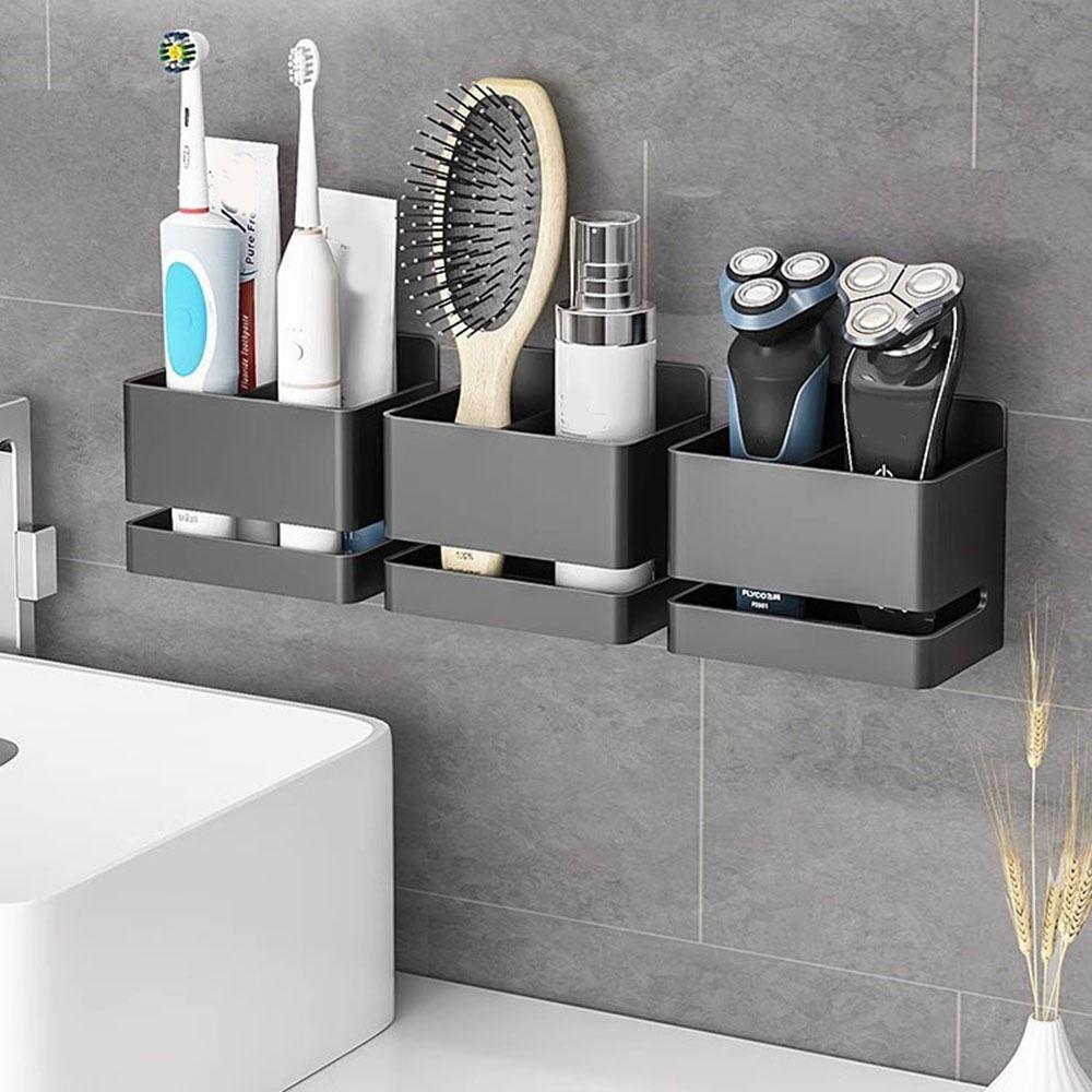 Waterproof Toothbrush Holder Wall Mounted Hair Comb Organizers Toothpaste Holder  Bathroom