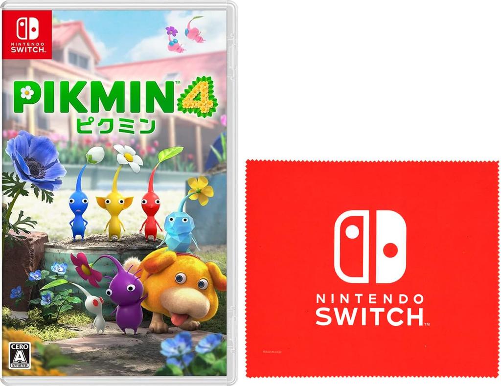 Pikmin 4 Switch Nintendo Switch logo design microfiber cloth included - [Bonus]