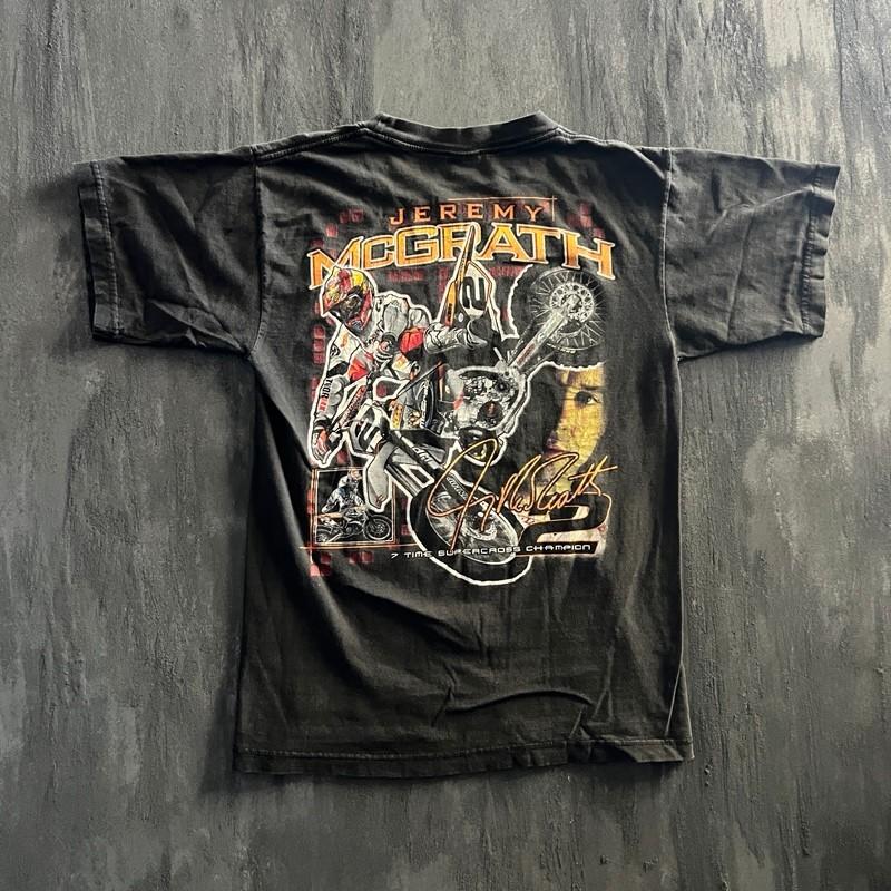 Vintage Jeremy Mcgrath Shirt Mens Small Black 1990s Dirt Bike Moto X Unisex T-Shirt XL