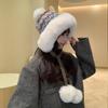 Warm Ear Protection Hat Thick Pullover Beanie Hat Casual Knitted Plush Hat  Girls