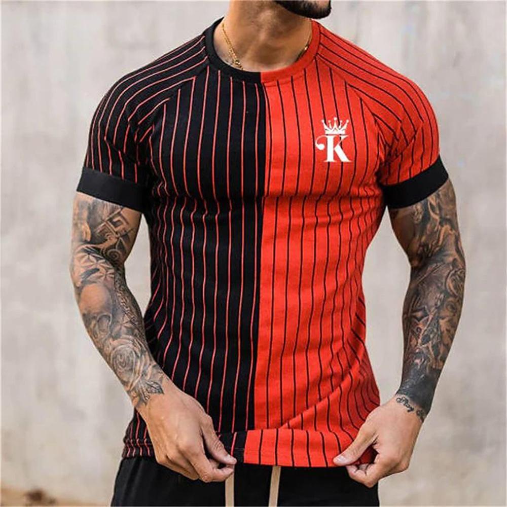 Summer 3D Printed Short Sleeved Sportswear King K/Spade A Pattern Men's T-shirt
