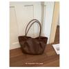 Borsa tote in trama tessuta di grande capacità, borsa a doppio strato casual e alla moda per il pendolarismo, elegante borsa a spalla singola