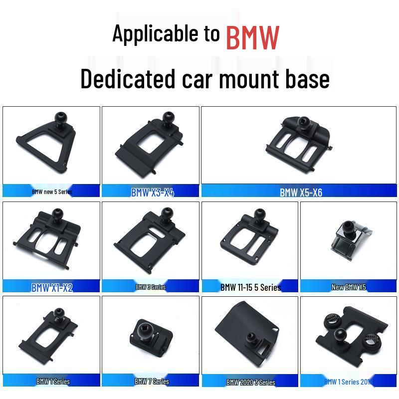 Car Phone Holder Base for BMW 1, 3, 5, 6, 7 Series, GT, X2, X4, X5, X6, X7.