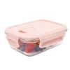 Glass Storage Rectangular Airtight and Oven Safe Dishwasher Safe Perfect for Prepared Meals and Lunch Boxes JXN-Yun Heat-Resistant Container, 370ml,