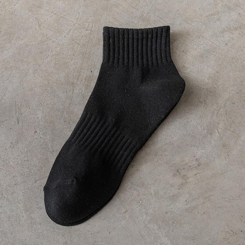 Men's Socks, Mid-calf Socks, Towel Soles, Sports Socks, White Basketball, Thickened, Breathable, Sweat-absorbing, Pure Cotton Running Socks