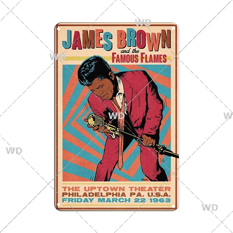 Retro Famous Rock Band Tin Sign Singer Poster Metal Plaque Vintage Metal Plate For Coffee Bar Pub Man Cave Room Home Wall Decor