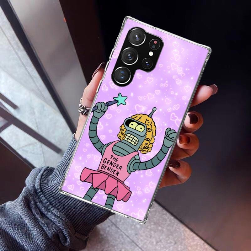 Cartoon F-Futuramas Phone Case For Samsung Galaxy S23 S24 S25 Edge S26 Ultra S22 + S21 Plus S20 FE Cover Silicone Print Shell Ga
