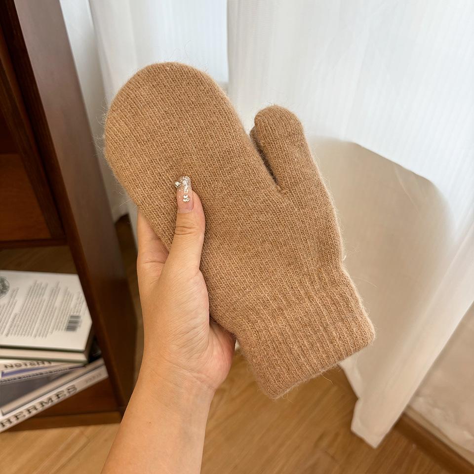 Зимние теплые бархатные перчатки для женщин, модные и универсальные One Size