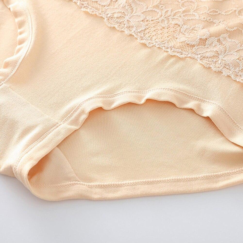 Women's High Waist Lace Briefs 3Pcs/Lot Soft Skin Friendly Seamless Breathable Panties Tummy Control Stretch Underwear