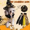 Cat Clothes Halloween Dog Costume Witch Cloak Hat Small Dog Party Suit Photo Prop Headdress Pet