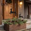 Holiday Deer Garden Stakes 2Pcs/Set Christmas Elk Stake, Black Reindeer Silhouette Yard Art, Metal Art Flower Bed Sign for Outdoor Lawn Patio Pathway