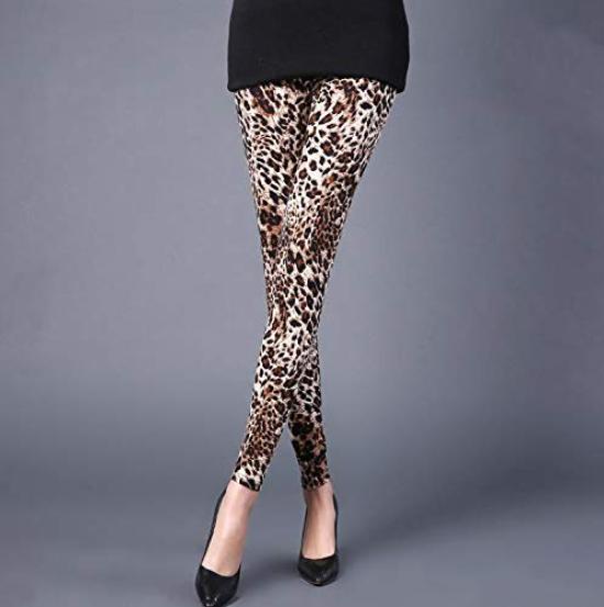 Rubitas Long Skinny Winter Lightweight and Slim Fit Leopard Animal Tiger Elastic Waist Leopard Women's Leggings, Pants, Stylish, Leggings, Tights,