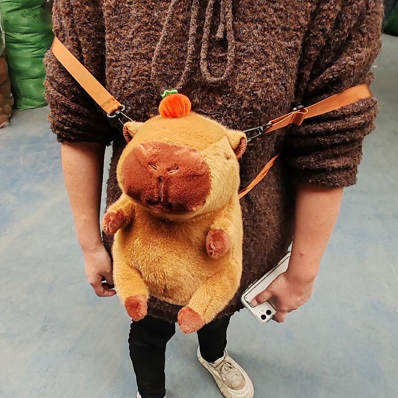 Adorable Capybara Plush Water Capybara Doll Kids Backpack Soft And Cute Cartoon Design