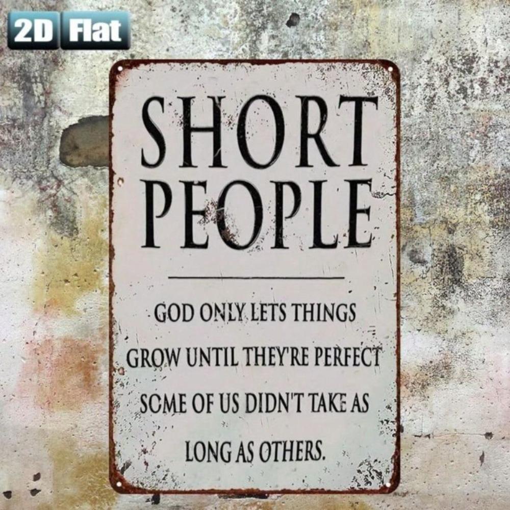 Vintage Metal Sign 20x30cm Humorous Patience Quote Wall Decor