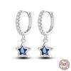 Fashion 925 Sterling Silver Butterfly Bee Rotating Eye Pendant Earrings for Women Dazzling Cubic Zircon Fine Party Jewelry Gifts