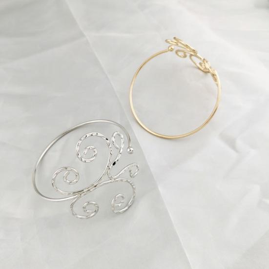 Bracelet Arm Chain Bright Color Glossy Hollow-Out Geometric Pattern Arm Cuff Bangle Body Bracelet