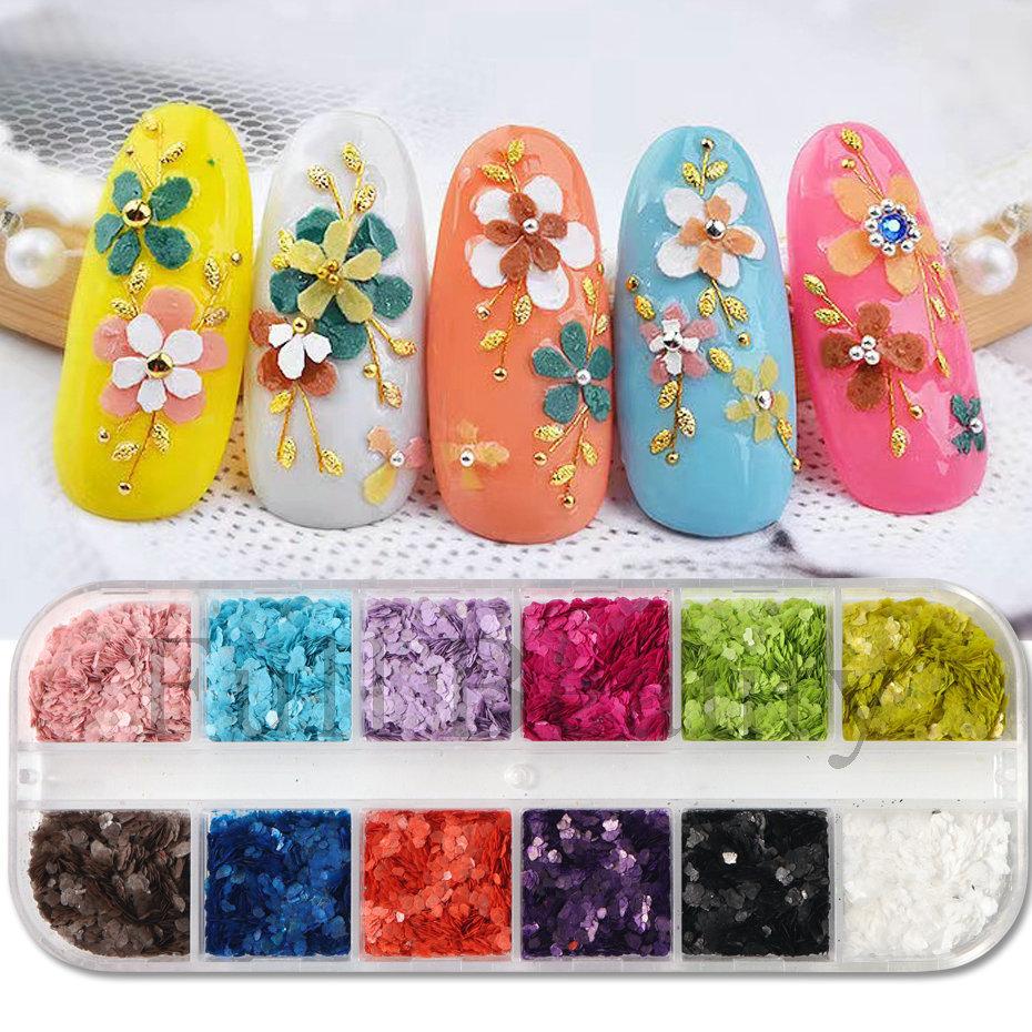 1 krabička nepravidelné třpytivé foliové nehty flitry na nehty třpytivé vločky nail art dekory na nehty příslušenství pro DIY manikúru